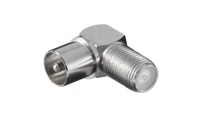Goobay Angle Adapter: F Socket > Coaxial Plug 90° (10 tk)