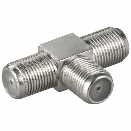 Goobay F-adapter, kolmik: F-pesa > topelt F-pesa (10 tk)