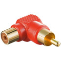 Goobay RCA Adapter 90°, red red