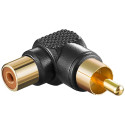 Goobay RCA adapter 90°, must