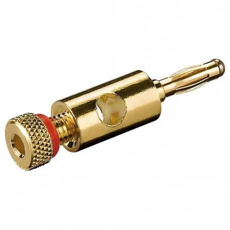 Goobay Banana Plug with Screw Connection red (10 tk)