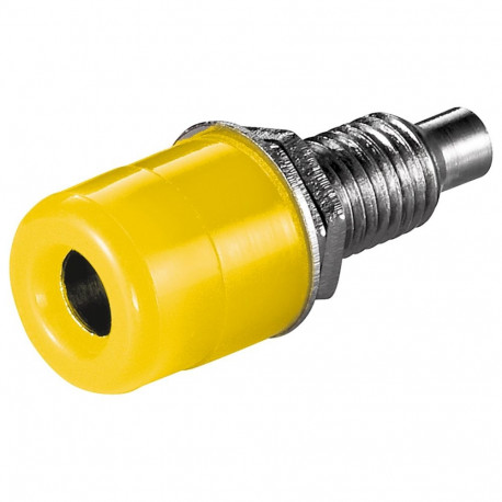 Goobay Banana Chassis Socket with Screw yellow (10 tk)
