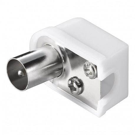 Goobay Coaxial Right-Angle Plug with Screw Fixing, slim (10 tk)