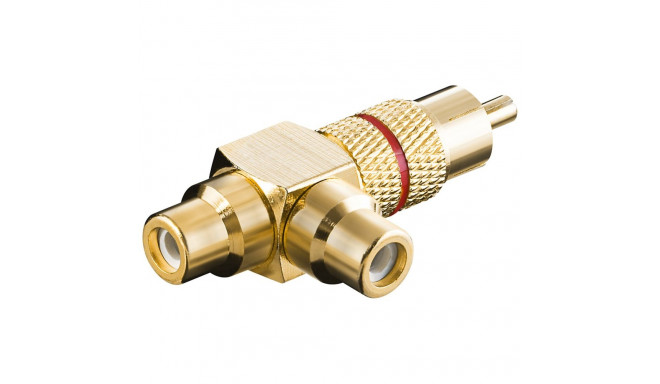 Goobay RCA Y-adapter punane