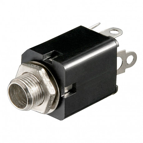Goobay Jack Chassis Socket with Switch Contact 6.35mm (mono) (10 tk)