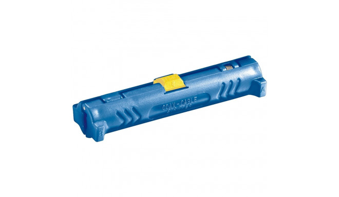 Fixpoint Coaxial Cable Stripper with Opening Spring and Locking Lever