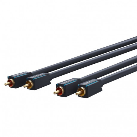 Clicktronic Cinch stereo helikaabel 1 m