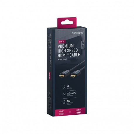 Clicktronic Premium kiire HDMI-kaabel Ethernet-toega 2 m