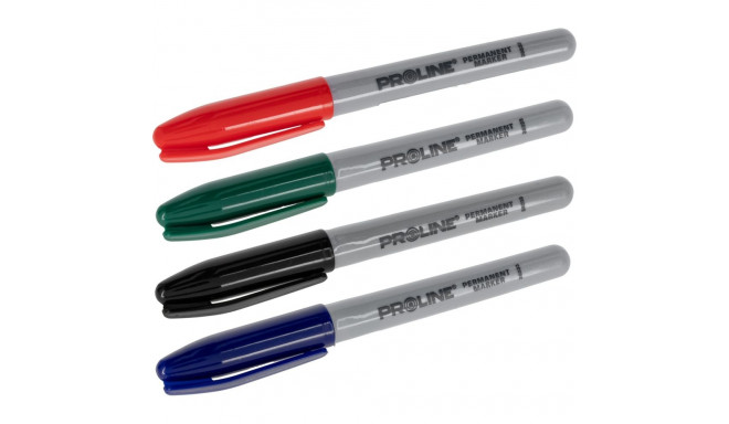 Marker perm. ümmargune, 4 värvi, proline (45 tk.)