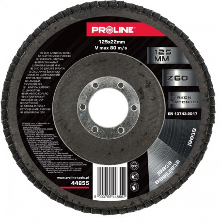 Tarcza ścierna listkowa 125mm, tsirkooniumoksiidiga, gr 60 proline