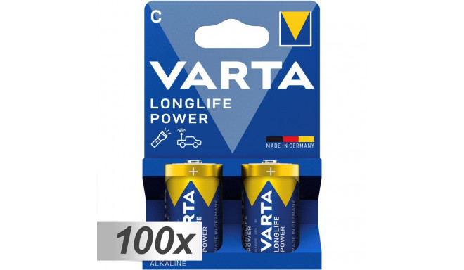 100x2 Varta Longlife Power Baby C LR 14 VPE masterkartong