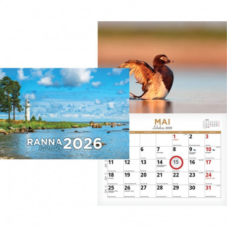 Wall calendar Beach calendar 297x420mm, staple binding 00326