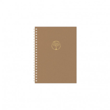 Raamatkalender KANTSLER Spiral Kartong Nädal helepruun, kartong kaaned, spiraalköide, nädala sisu 20