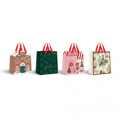 Kinkekott Christmas 190g 26.5x33x13 cm assortii, Interdruk