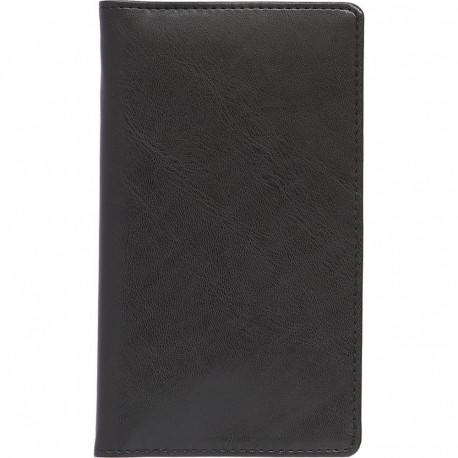 Taskumärkmik M1 PLUSS, must, kolmeosaline kunstnahast kaantega 2026a.