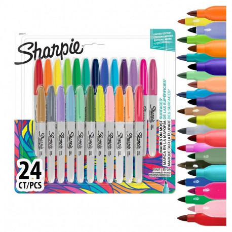 Marker permanent Sharpie Fine Limited Edition Promo Pack, 24 värvi