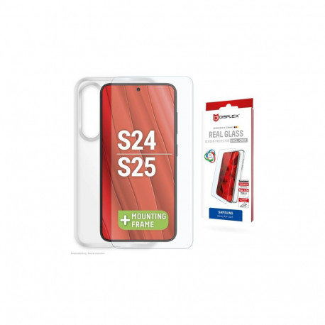 Samsung Galaxy S25/S24 Real Screen Glass + Case By Displex Transparent