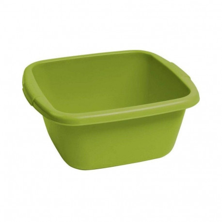 BOWL SQUARE 14L GREEN PLASTIC