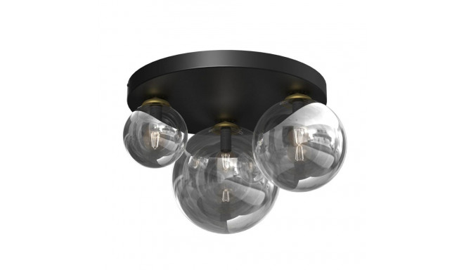 CEILING LIGHT BURSA 3XE14/E27 BLACK/GOLD