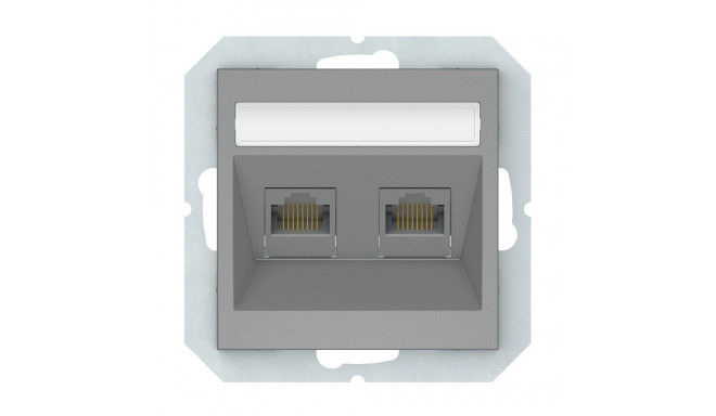 COMP SOCKET 2PL GREY KLRJ45-26E2-02 QR