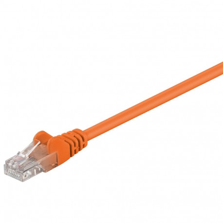Cat6 Network cable, U/UTP 2xRJ45 plug unshielded orange 0.25m
