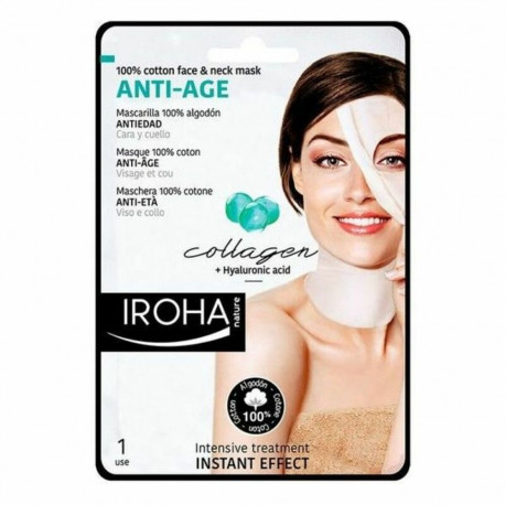 Anti-Ageing Revitalising Mask Iroha Cotton Face Neck Mask (1 Unit)