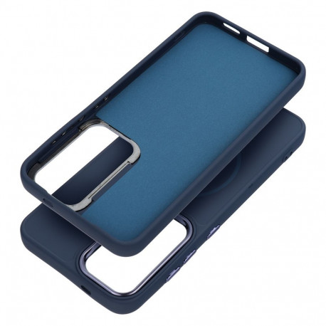 Case for Samsung A07 / A08 Frame Mag Cover compatible with MagSafe navy blue