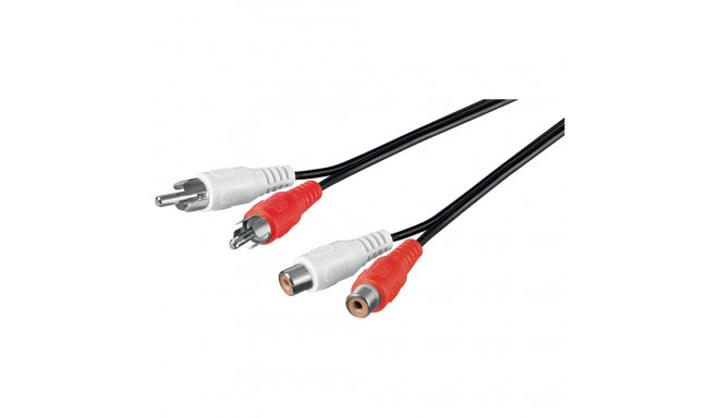 goobay Cable 2x Cinch extension cable 5m