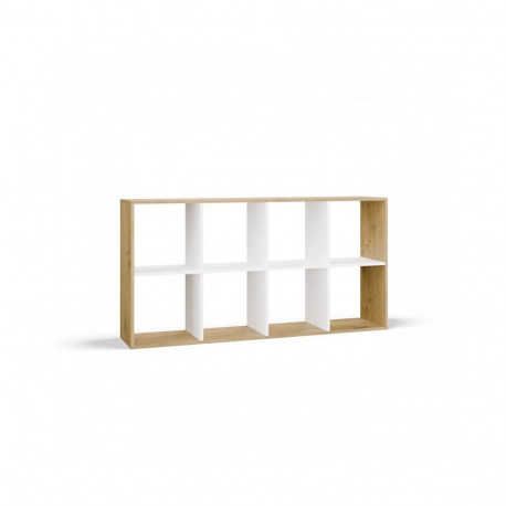 MALAX 2X4 ARTISAN/WHITE BOOKCASE