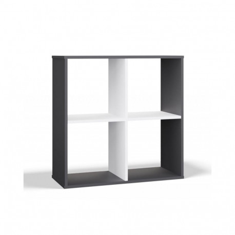 MALAX 2X2 SHELVING UNIT, ANTHRACITE/WHITE