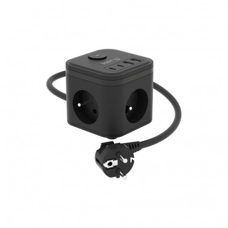 KERG SMART – 3-pesaline pikendusjuhe + USB-A+USB-C laadija 1,5 m 3×1,5mm2 H05VV-F 16A/250V