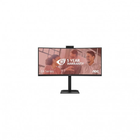 AOC E4 CU34E4CW computer monitor 86.4 cm (34") 3440 x 1440 pixels UltraWide Quad HD LED Black