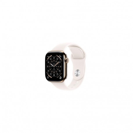 Apple Watch Series 11 GPS + Cellular 46mm Gold Titanium Case with Light Blush Sport Band - S/M