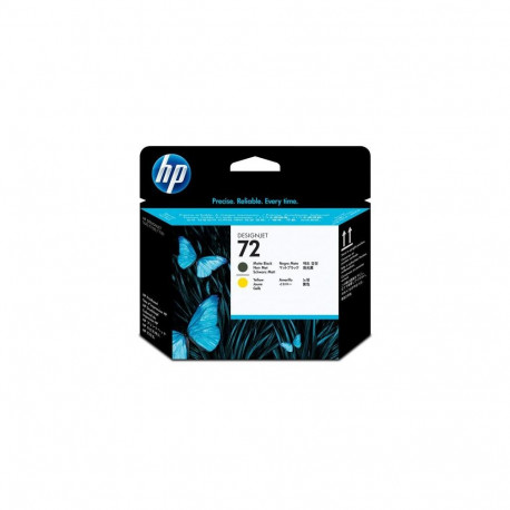 HP 72 Matte Black and Yellow DesignJet Printhead