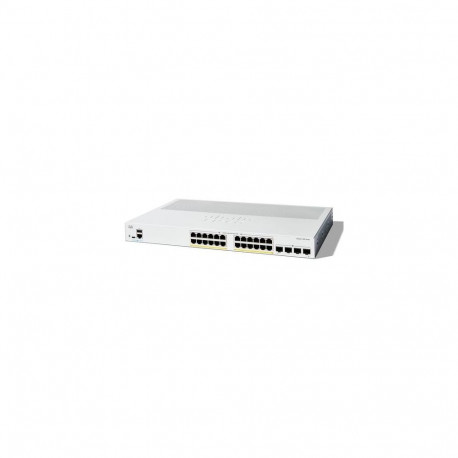 Cisco Catalyst 1200-24P-4G Smart Switch, 24 Port GE, PoE, 4x1GE SFP, Limited Lifetime Protection (C1