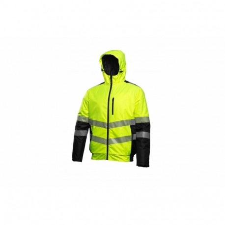 MILA insulated warning jacket HOGERT HT5K347-2XL OXFORD 300D PU coating 180 g/m² yellow 2XL