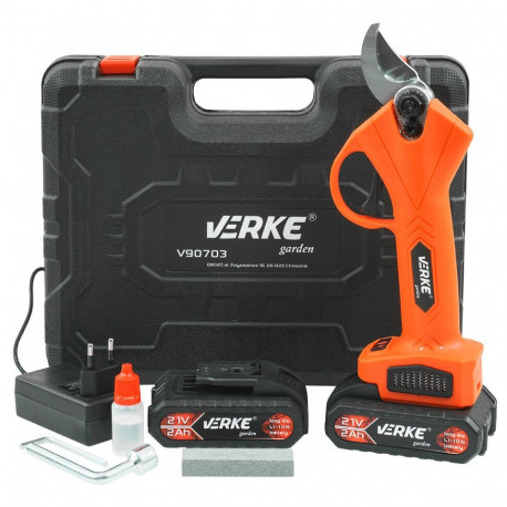 Akumulatora zaru šķēres 21V, 25mm 2x2,0Ah, VERKE