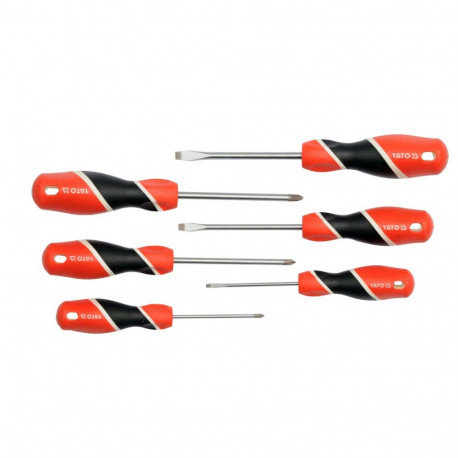 Yato Kruvikeerajate komplekt YT-25965, 6 tk, lame, PH, magnetiseeritud, 58 HRC, S2, liivapritsitud, 