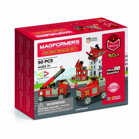 Construction blocks Magformers Emergency set