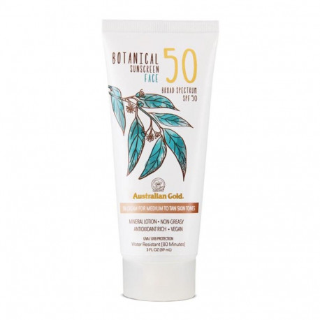 AUSTRALIAN GOLD BOTANICAL CREMA SOLAR FACIAL SPF50 MINERAL LOTION 89ML