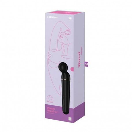 Satisfyer vibraator Planet Wand-er, must, roosa kuld
