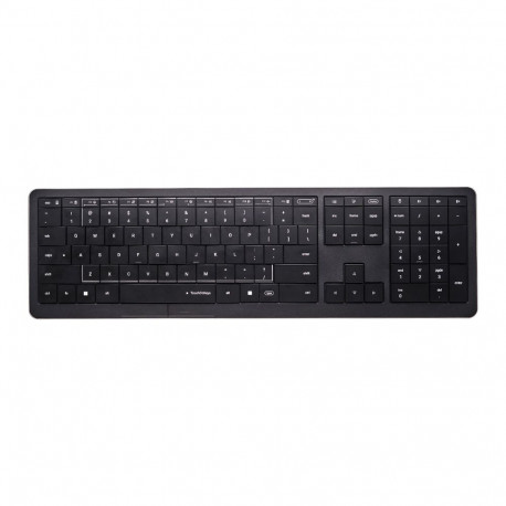 CLEVETURA CLVX 1 Touch-On-Keys AI Wireless Keyboard, ANSI US Windows Layout, Scissor Switches, Alumi