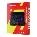 CANYON NS03, Cooling stand dual-fan with 2x2.0 USB hub, support up to 10”-15.6” laptop, ABS plastic 