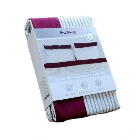 Bradley padjapüür, 50 x 70 cm, triibuline/tumepunane