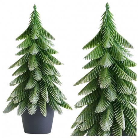 dekoratiivne kunstlik jõulupuu potis hõbedane viimistlus 22 x 10 cm