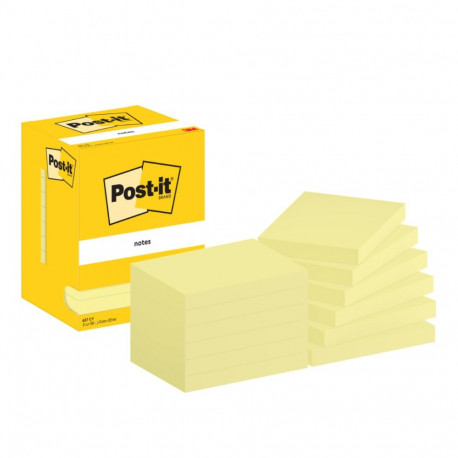 Note paper 76x102mm POST-IT 657 yellow 12x100 sheets