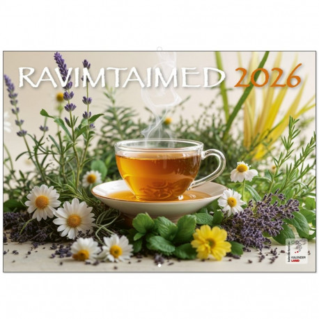 Seinakalender - Ravimtaimed A4 (297x210mm) klamberköide 2026a.