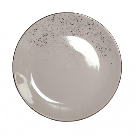 SALAD PLATE WITH SPECKLE BROWN 19.5CM