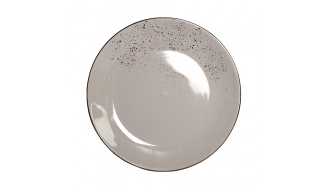 SALAD PLATE WITH SPECKLE BROWN 19.5CM