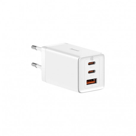 CHARGER BASEUS USB-A/USB-CX2 65W valge laadija